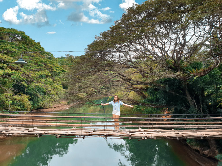 sevilla hanging bridge bohol philippines