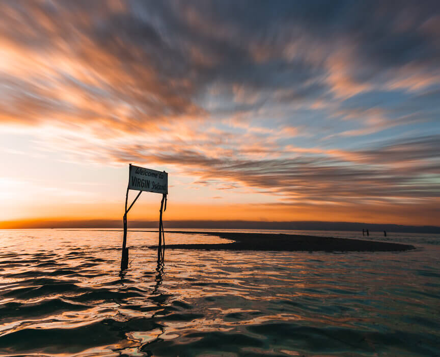 sunset at the beach