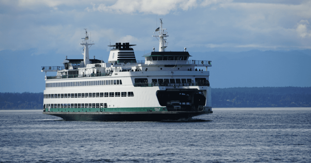 ferry on the sea traveling to bohol